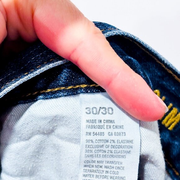 AMERICAN EAGLE Dark Wash Slim Jeans | Men’s Blue Faded Denim | Size 30x30 * - Picture 4 of 10